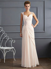 Champagne sweetheart beaded column prom dress