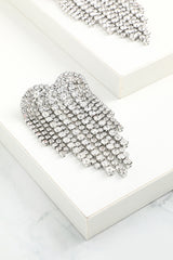 Silver Crystal Drop Earrings