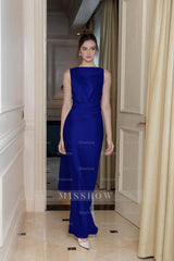 Simple Sleeveless Long High Split Formal Dress With Beading