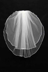 Simple ivory white wedding veils