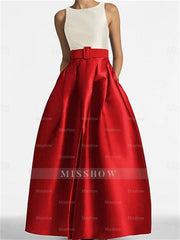 Sleeveless Floor-Length A-Line Princess Mother of the Bride Dress with Belt