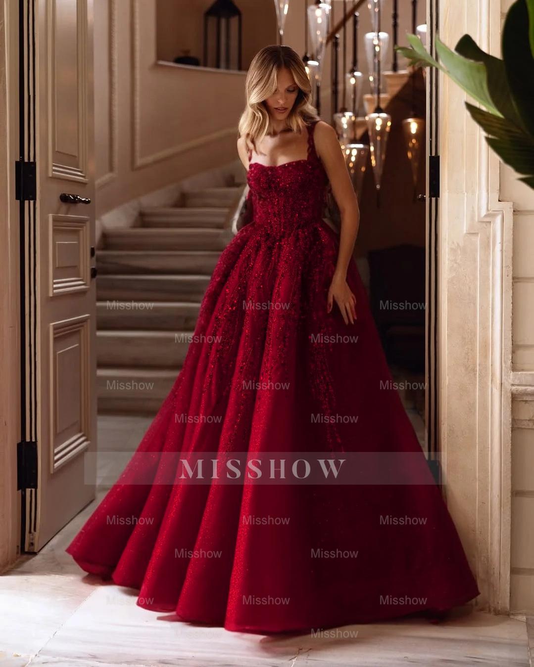 Spaghetti Strap Sleeveless Long A Line Formal Dress With Beading