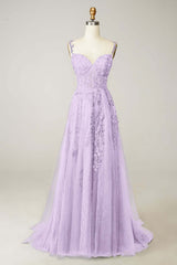 Spaghetti Strap Sweetheart Sleeveless Formal Dress With Appliques