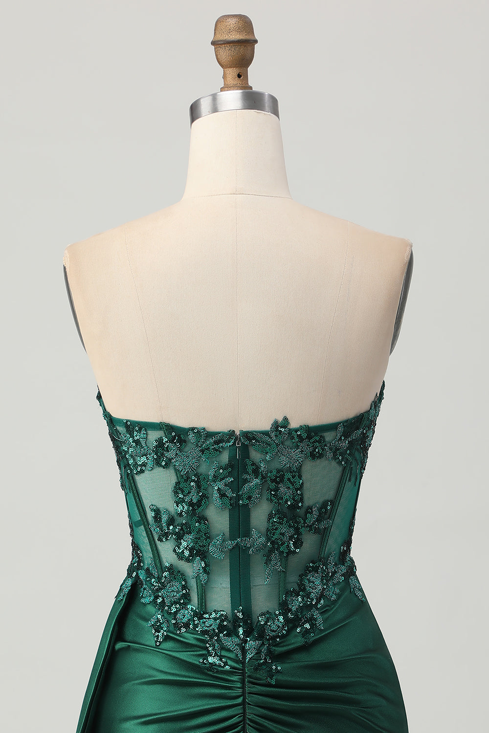Sparkly Dark Green Sweetheart Bodycon Short Corset Homecoming Dress