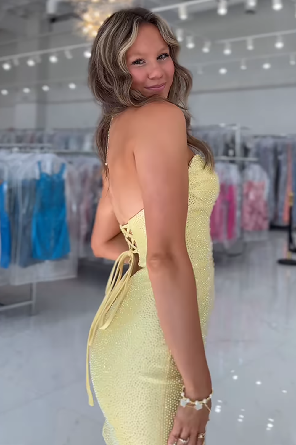 Sparkly Orange Beaded Cut Out Bodycon Short Homecoming Dress