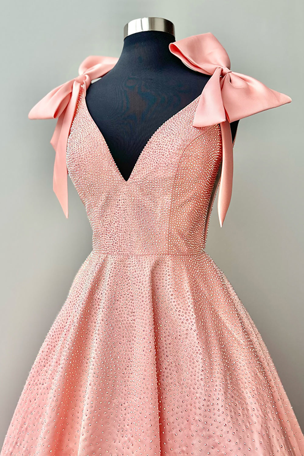 Sparkly White A Line Ruffled Short Beaded Homecoming Dress with Bows