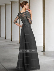 Square Neck Floor-Length A-Line Princess Mother of the Bride Dresses