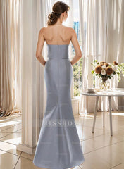 Strapless Sleeveless Floor-Length Mother of the Bride Trumpet/Mermaid Dress with Bowknot