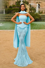 Strapless Sleeveless Long Mermaid Formal Dress With Appliques