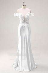 Strapless Sleeveless Long Mermaid Formal Dress With Appliques Pleated