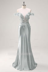 Strapless Sleeveless Long Mermaid Formal Dress With Appliques Pleated