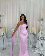 Strapless Sleeveless Long Mermaid Formal Dress With Beading Pleated