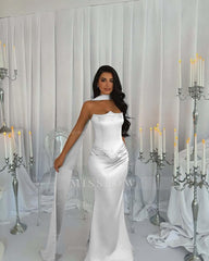 Strapless Sleeveless Long Mermaid Formal Dress With Beading Pleated