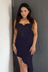 Strapless Sweetheart Sleeveless Formal Dress With Pleated Ruffle