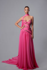 Strapless Sweetheart Sleeveless Long Formal Dress With Pleated