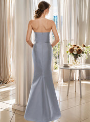 Trumpet Mermaid Strapless Sleeveless Floor Length Mother Of The Bride Dresses With Bowknot