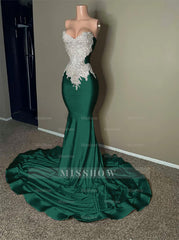Stunning Pink Sleeveless Strapless Mermaid Long Formal Dress With Embroidery