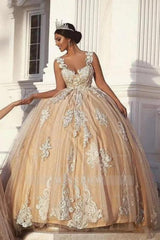 Stunning Sweetheart Spaghetti Sleeveless Ball Gown Embroidery Tulle Wedding Dresses With Appliques