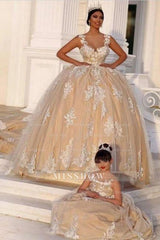Stunning Sweetheart Spaghetti Sleeveless Ball Gown Embroidery Tulle Wedding Dresses With Appliques