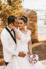 Summer Bohi Chiffon Flowy sleeveless Tulle Wedding Dress