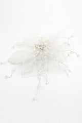 Sweet Feather Yarn Flower Handmade Hair Clip