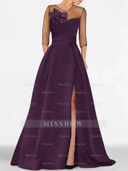 Sweetheart A-Line Princess Gown with 3/4 Sleeves and Lace Floral Detail for the Mother of the Bride