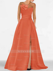 Sweetheart A-Line Princess Gown with 3/4 Sleeves and Lace Floral Detail for the Mother of the Bride