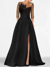 Sweetheart A-Line Princess Gown with 3/4 Sleeves and Lace Floral Detail for the Mother of the Bride