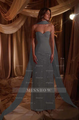 Sweetheart Strapless Sleeveless Long Formal Dress With Beading