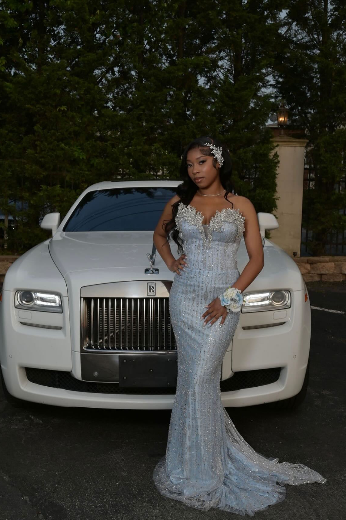 Trendy Long Sky Blue Sweetheart Sleeveless Mermaid Sequined Prom Dress with Rhinestones and Beadings