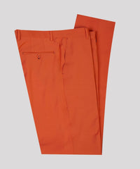 Trendy Orange Peak Lapel Three-Piece Men’s Suits