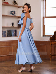 Unique Off-the-Shoulder A-Line/Princess Sleeveless Mother of the Bride Dress with Bowknot Ankle-Length