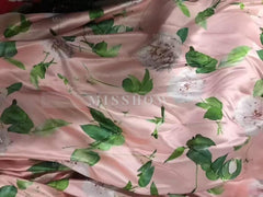 V-Neck Floral Print Mother of the Bride Dress with Bow Belt A-Line/Princess Cut and 3/4 Sleeves