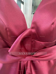 V-Neck Sleeveless A-Line Princess Mother Of The Bride Dress With Side Split