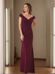 V-Neck Sleeveless Sheath/Column Mother Of The Bride Dresses Featuring Appliques
