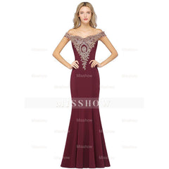 Vintage Column Off-The-Shoulder Sleeveless Satin Prom Dress