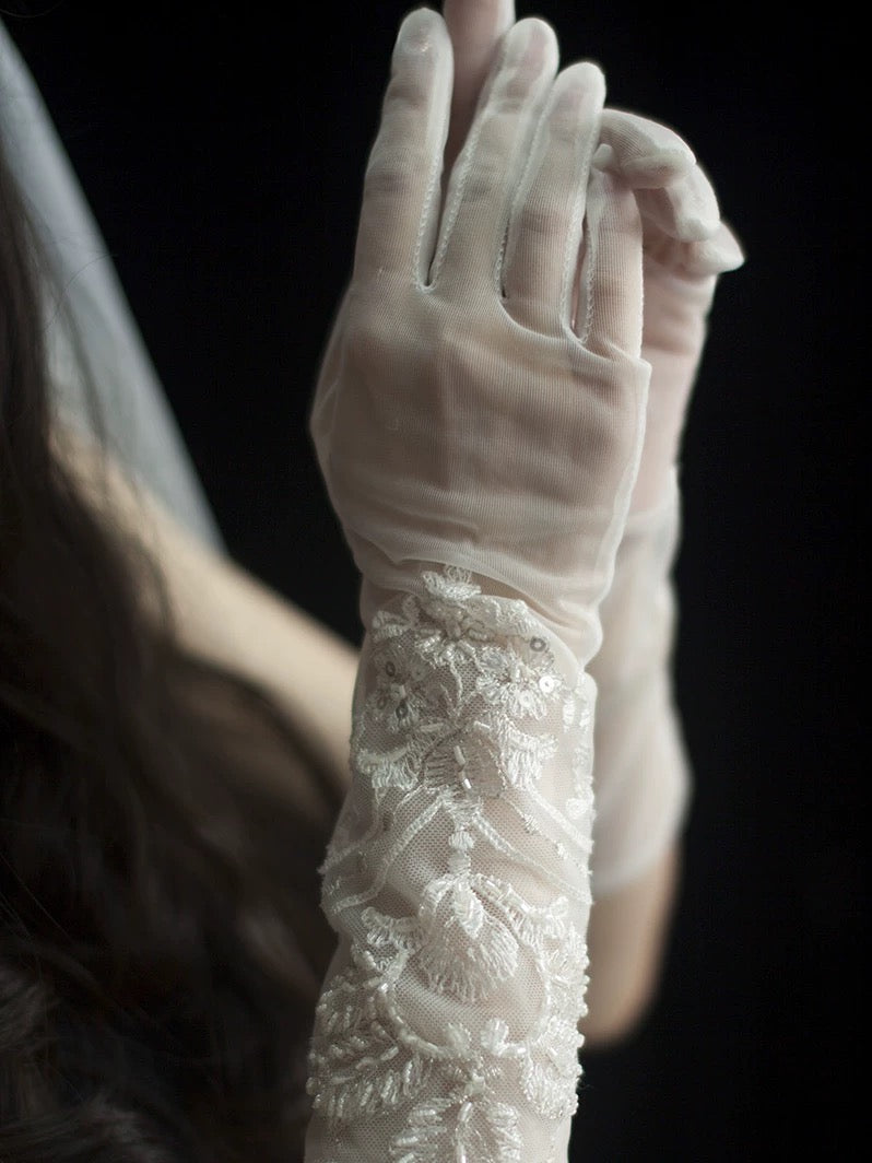 Wedding Gloves with Lace