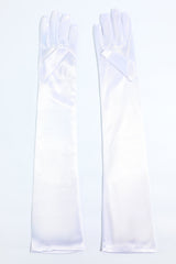 White 1920s Party Gloves