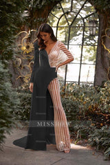 White Asymmetric V-Neck Jumpsuit Distinctive Women's Party Jump Suit