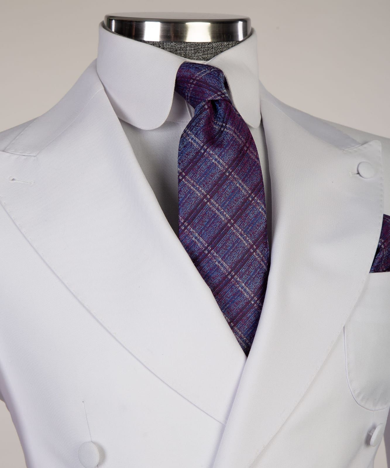White Peak Lapel Two-Piece Slim Fit Wedding Suits