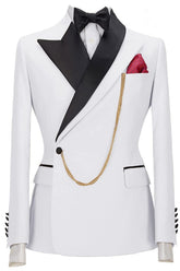 White Peaked Lapel Two-Piece Prom Suit New Arrival