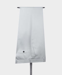 White Two-Piece Double-Breasted Wedding Suit with Black Shawl Collar