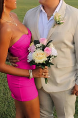 Yellow Bodycon Sweetheart Keyhole Mini Party Dress