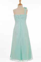 A-line Floor-length One Shoulder Chiffon Bridesmaid Dresses