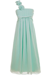 A-line Floor-length One Shoulder Chiffon Bridesmaid Dresses