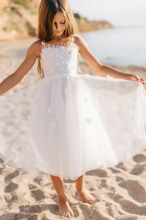 A-Line/Princess Sleeveless Straps Flower Girl Dress main image 1