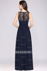 Affordable Chiffon Jewel Sleeveless Lace Bridesmaid Dresses with Ruffle