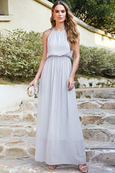 Amazing A-Line Scoop Sleeveless Chiffon Bridesmaid Dress