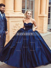 Ball Gown Sleeveless Sweetheart Ruffles Satin Prom Dresses