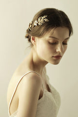 Beautiful Alloy&Rhinestone Party Combs-Barrettes Headpiece with Imitation Pearls